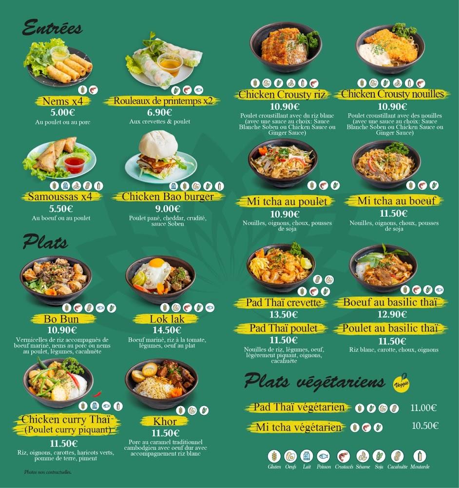 Soben restaurant - Menu Image 1